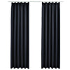 Cortinas Vidaxl Blackout con ganchos 2 PCS 140x175 cm antracita