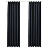 Vidaxl tende blackout con ganci 2 St 140x245 cm Antracite