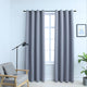 VidaXL cortina opaca con anillas de metal 2 uds 140x175 cm gris