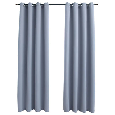 Cortina Vidaxl condenado con anillos de metal 2 ST 140x225 cm de gris