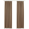 Blackout de cortinas Vidaxl con ganchos 2 ST 140X225 CM Taupe