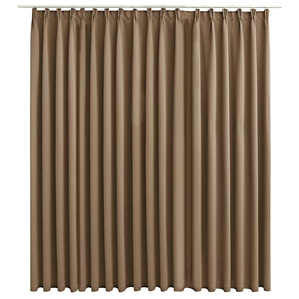 Blackout de cortina Vidaxl con ganchos 290x245 cm Taupe