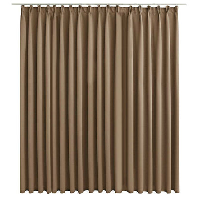 Blackout de cortina Vidaxl con ganchos 290x245 cm Taupe