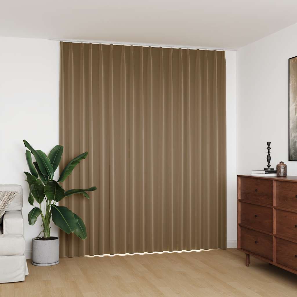 Blackout de cortina Vidaxl con ganchos 290x245 cm Taupe