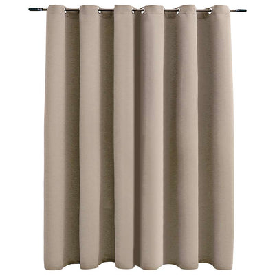 Cortina Vidaxl condenado con anillos de metal 290x245 cm beige
