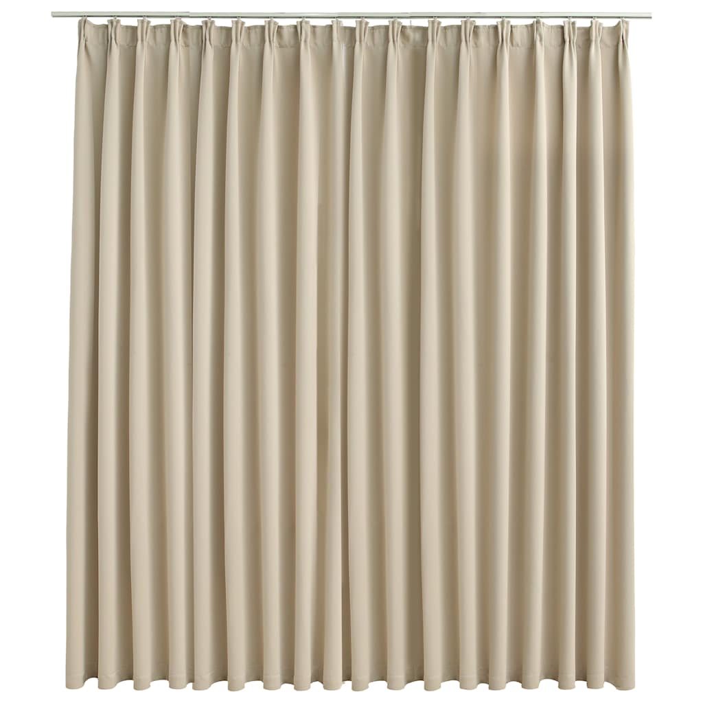 Blackout di tenda Vidaxl con ganci 290x245 cm beige