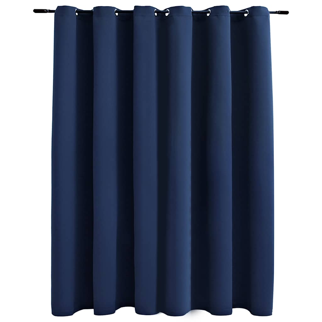 Curta di Vidaxl Dannocchia con anelli di metallo 290x245 cm blu