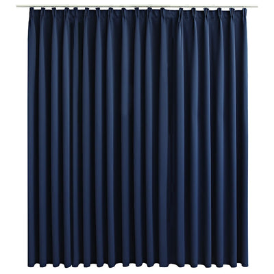 Vidaxl Cortina condenada con ganchos 290x245 cm azul