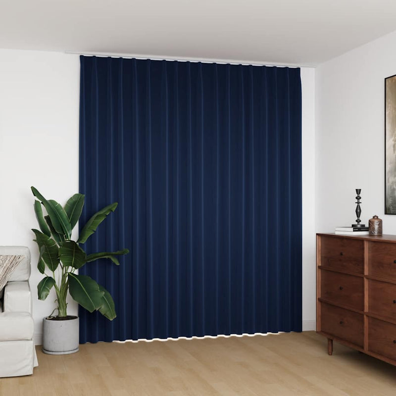 Vidaxl Cortina condenada con ganchos 290x245 cm azul