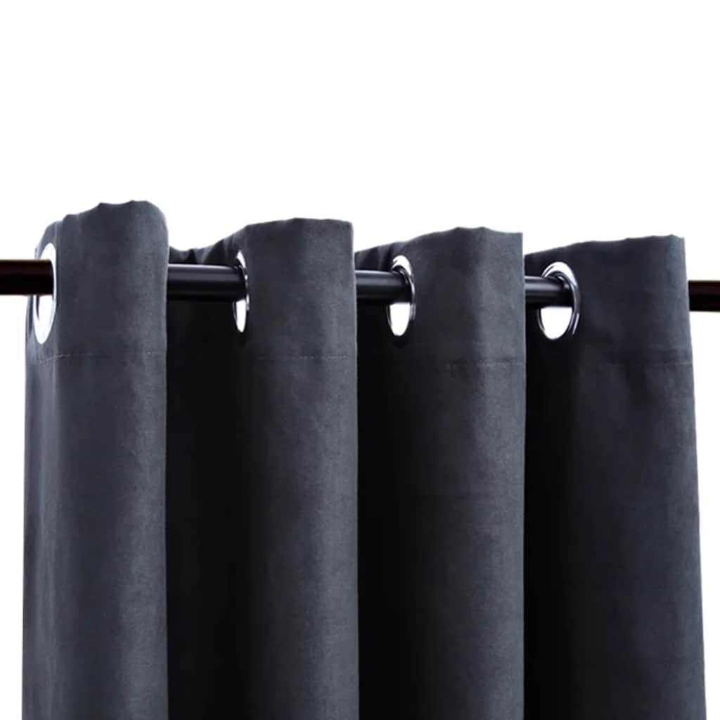 Cortinas de Vidaxl Blackout con anillos 2 ST 140x245 cm de antracita