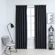 Cortinas Vidaxl Blackout con ganchos 2 PCS 140x175 cm antracita
