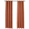 Cortinas de Vidaxl apagada con anillos 2 st 140x175 cm de óxido