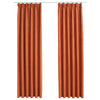 Cortinas de Vidaxl Blackout con ganchos 2 ST 140x225 cm de óxido