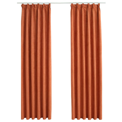 Cortinas de Vidaxl Blackout con ganchos 2 ST 140x245 cm de óxido