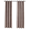 Cortina Vidaxl condenado con anillos de metal 2 ST 140x245 CM Taupe