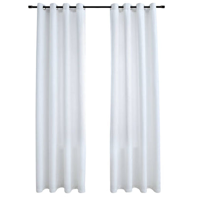 Cortinas de Vidaxl oscureciendo con anillos 2 ST 140x225 cm Off -White