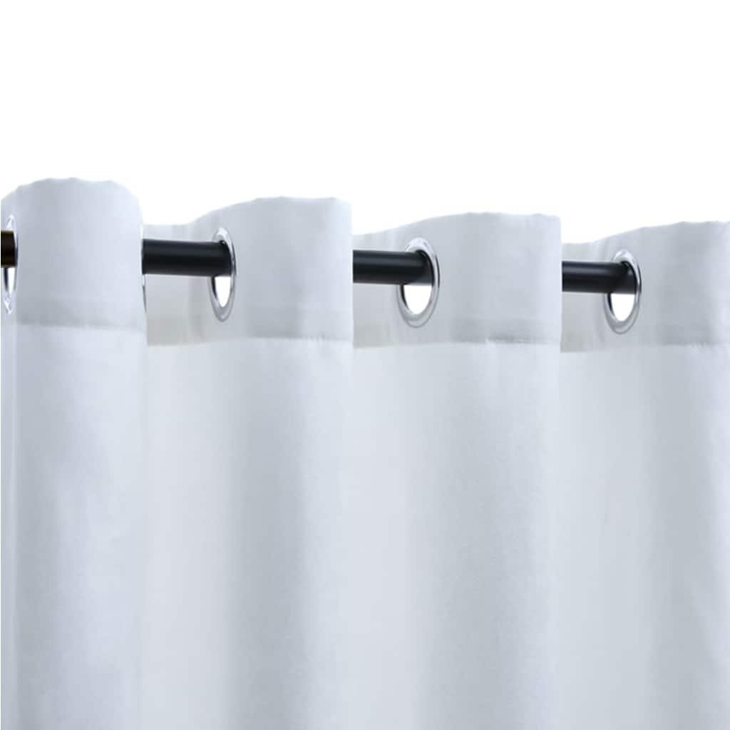 Cortinas de Vidaxl oscureciendo con anillos 2 ST 140x225 cm Off -White