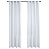 Vidaxl gordijnen verduisterend met ringen 2 st 140x245 cm gebroken wit