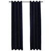 Vidaxl Curtain Blackout con anelli 2 St 140x245 cm Velvet Nero