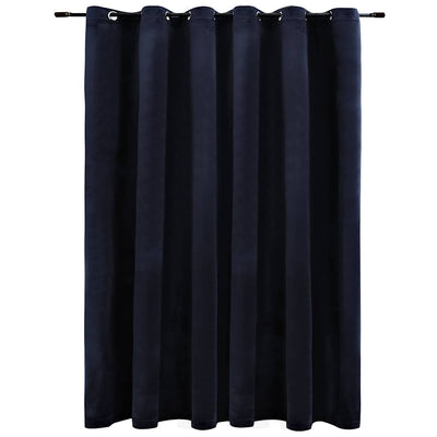 Blackout de cortina de Vidaxl con anillos 290x245 cm de terciopelo negro