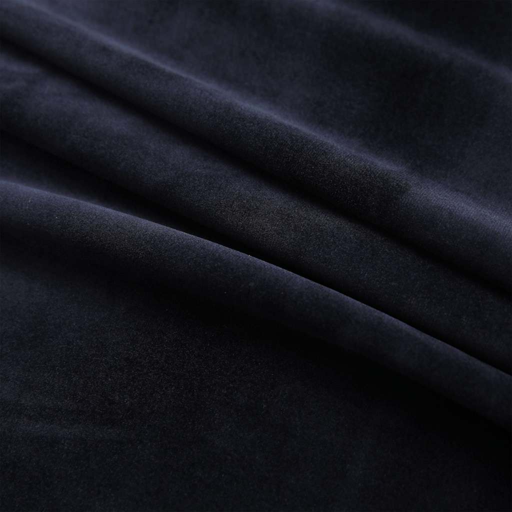 Blackout de cortina de Vidaxl con anillos 290x245 cm de terciopelo negro
