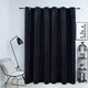 Blackout de cortina de Vidaxl con anillos 290x245 cm de terciopelo negro