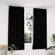 Cortinas de Vidaxl apagado 2 sts con ganchos 140x175 cm de terciopelo negro