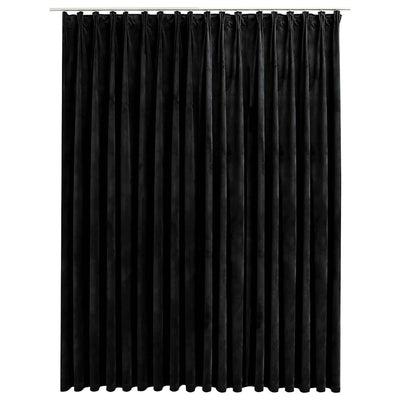 Vidaxl gordijn verduisterend met haken 290x245 cm fluweel zwart