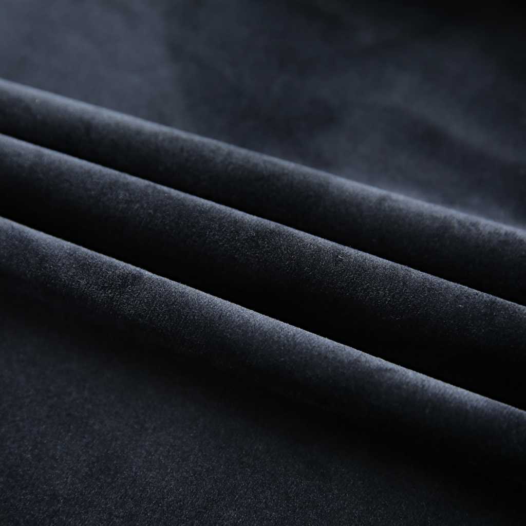 Blackout de cortina de Vidaxl con ganchos 290x245 cm Velvet Negro