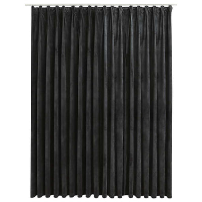 Blackout de cortina de Vidaxl con ganchos 290x245 cm de terciopelo antracita