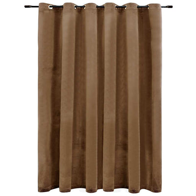 Cortina Vidaxl condenado con anillos 290x245 cm Velvet beige