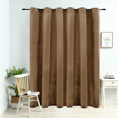 Cortina Vidaxl condenado con anillos 290x245 cm Velvet beige