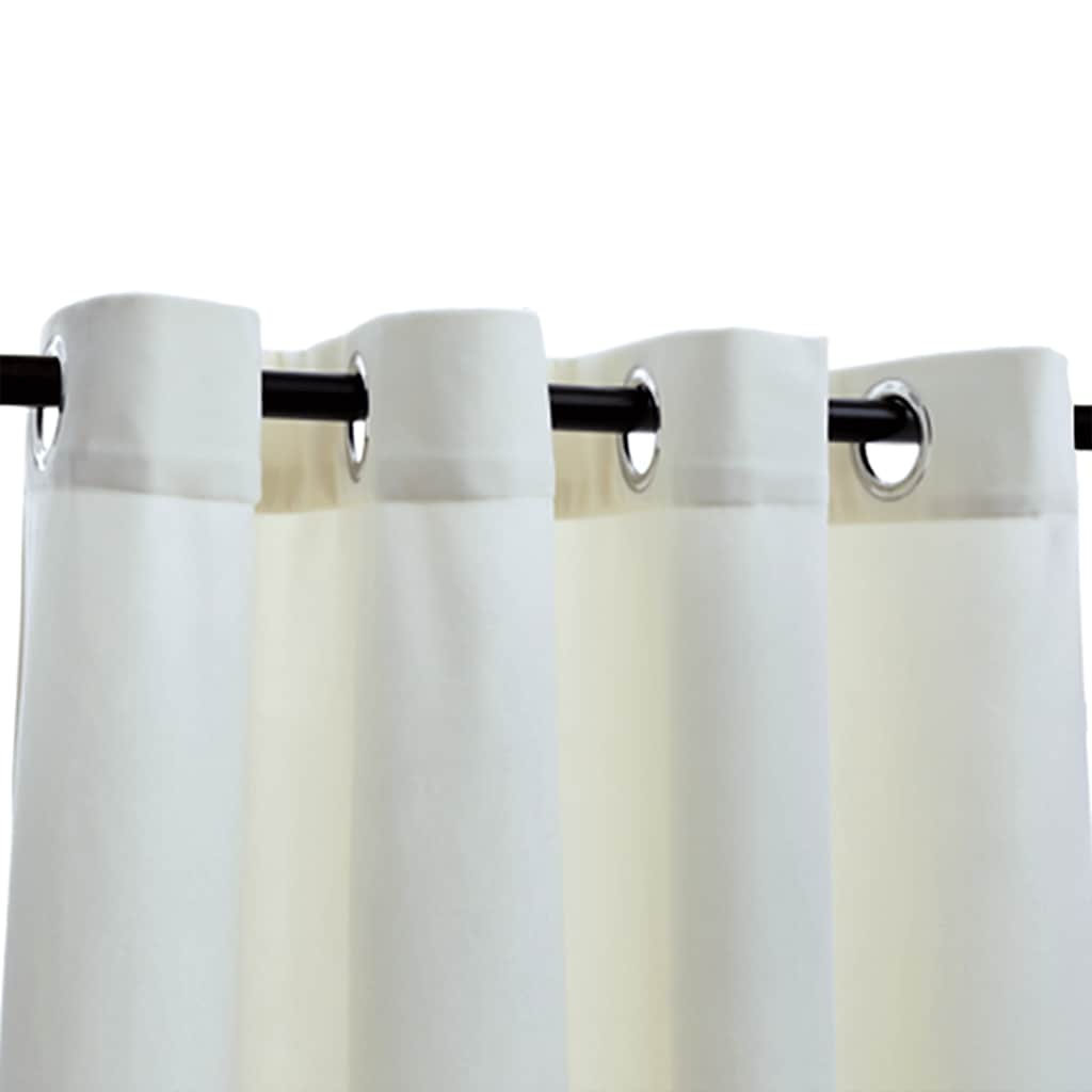 Blackout de cortina de Vidaxl con anillos 2 ST 140x225 CM Velvet Cream