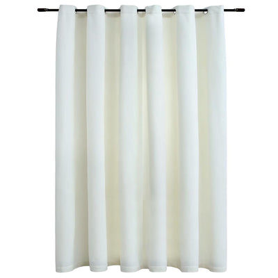 Cortina Vidaxl condenado con anillos 290x245 cm de terciopelo crema