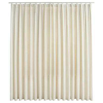 Blackout de cortina de Vidaxl con ganchos 290x245 cm de terciopelo crema