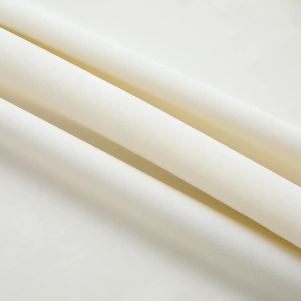 Blackout de cortina de Vidaxl con ganchos 290x245 cm de terciopelo crema