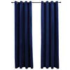 Vidaxl Cortina condenado con anillos 2 ST 140x175 CM Velvet Blue
