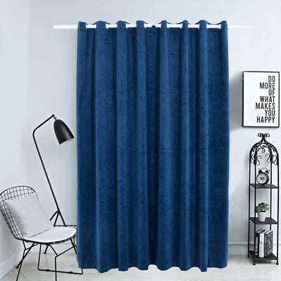 Vidaxl Cortina condenada con anillos 290x245 cm Velvet Blue