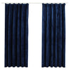 Cortinas de Vidaxl apagado 2 STS con ganchos 140x175 cm Velvet Azul