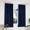 Cortinas de Vidaxl apagado 2 STS con ganchos 140x175 cm Velvet Azul