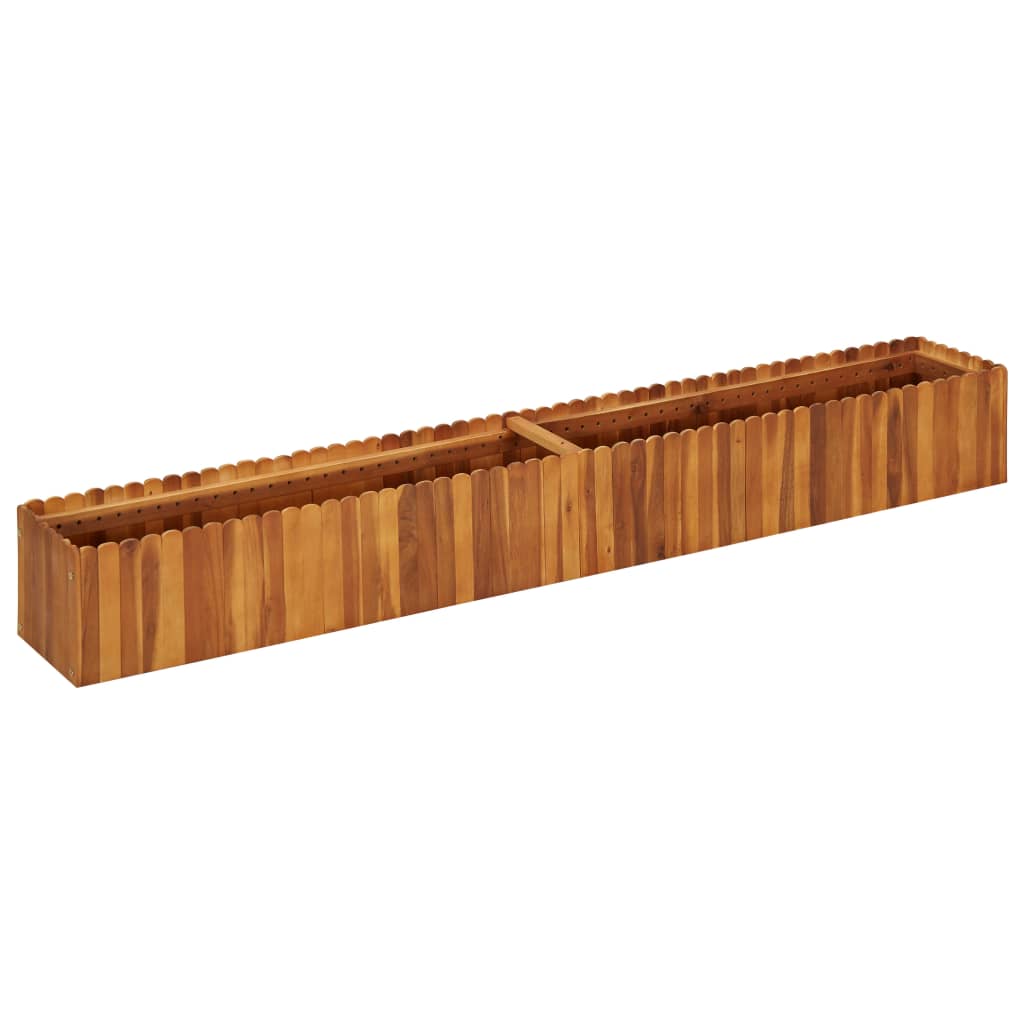 Vidaxl Planter recaudó 200x30x25 cm sólido acaciahout
