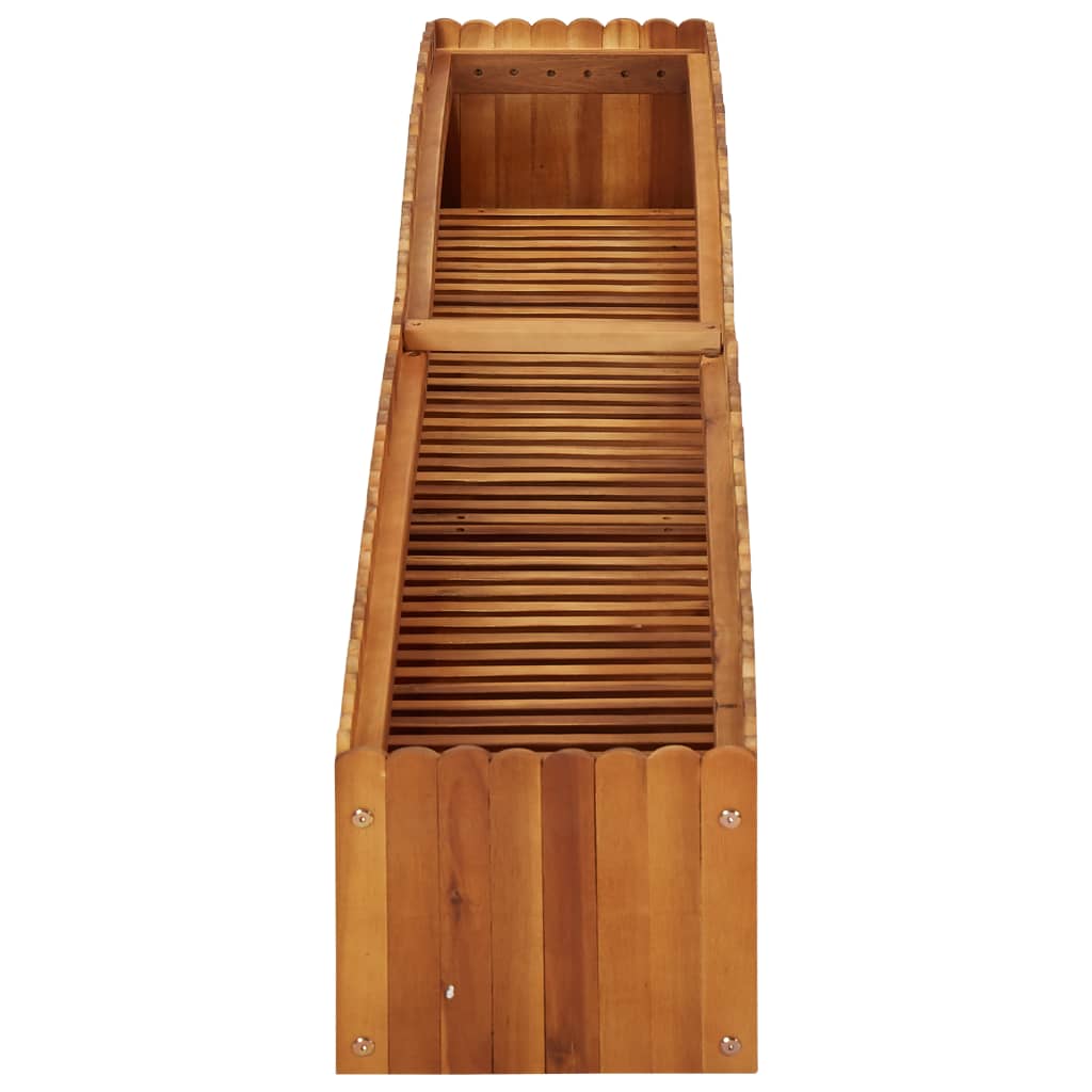 Vidaxl Planter recaudó 200x30x25 cm sólido acaciahout