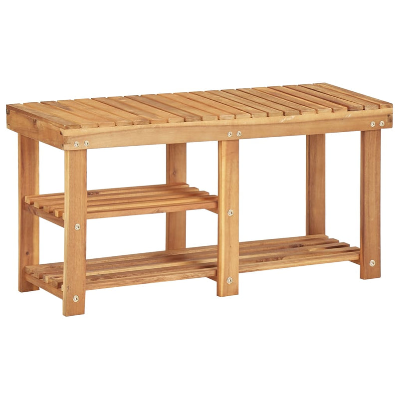 Vidaxl Shoe Rack 90x32x46 cm de madera de acacia sólida