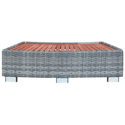Vidaxl Splash 92x45x25 cm Poly Rattan Gris