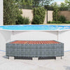 Vidaxl Splash 92x45x25 cm Poly Rattan Gris