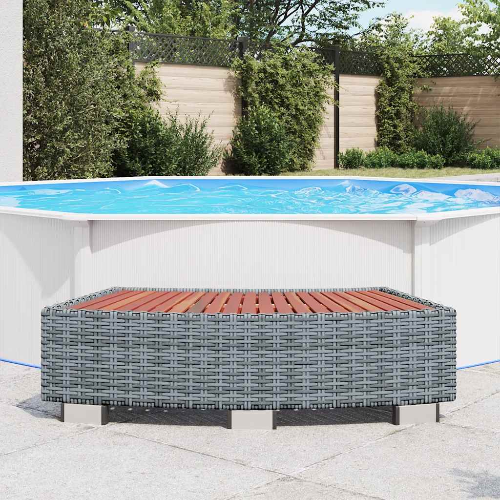 Vidaxl Splash 92x45x25 cm Poly Rattan Gris