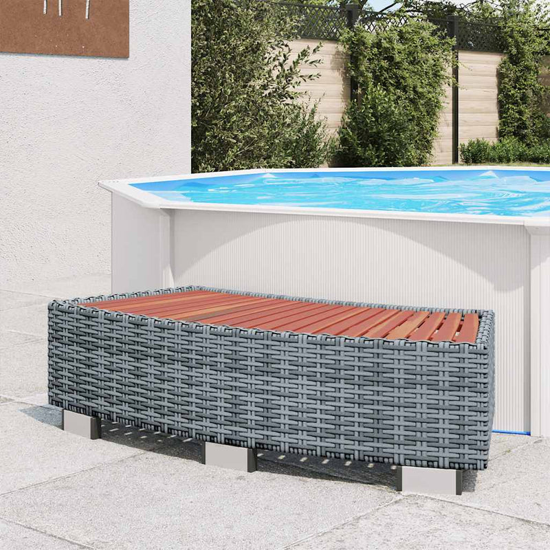 Vidaxl Splash 92x45x25 cm Poly Rattan Gris
