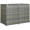 Vidaxl containerberging dubbel 148x77x111 cm poly rattan antraciet