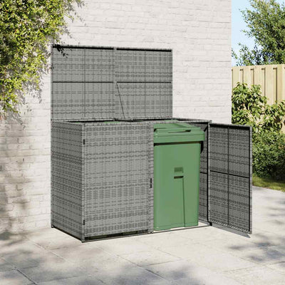 Archiviazione contenitore Vidaxl Double 148x77x111 cm Poly Rattan Antracite