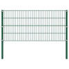 Panel valla vidaxxl con postes de hierro 349x80 cm verde